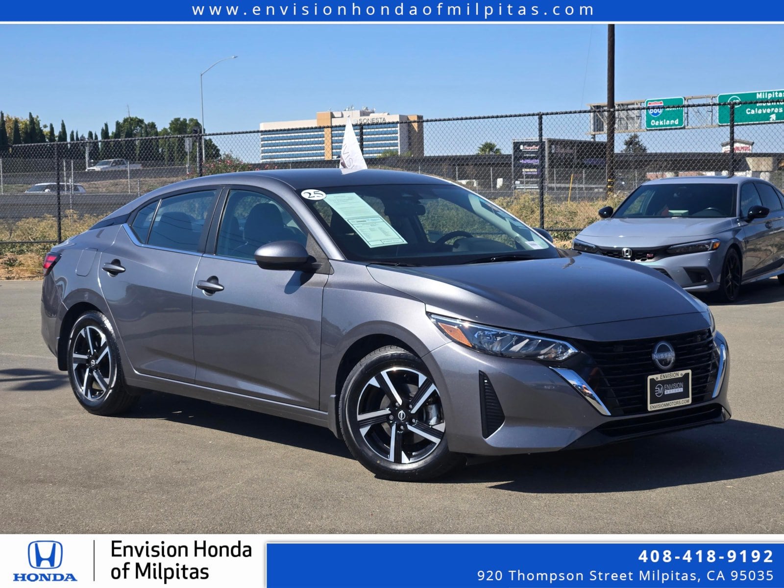 Used 2025 Nissan Sentra SV with VIN 3N1AB8CV2SY203522 for sale in Milpitas, CA