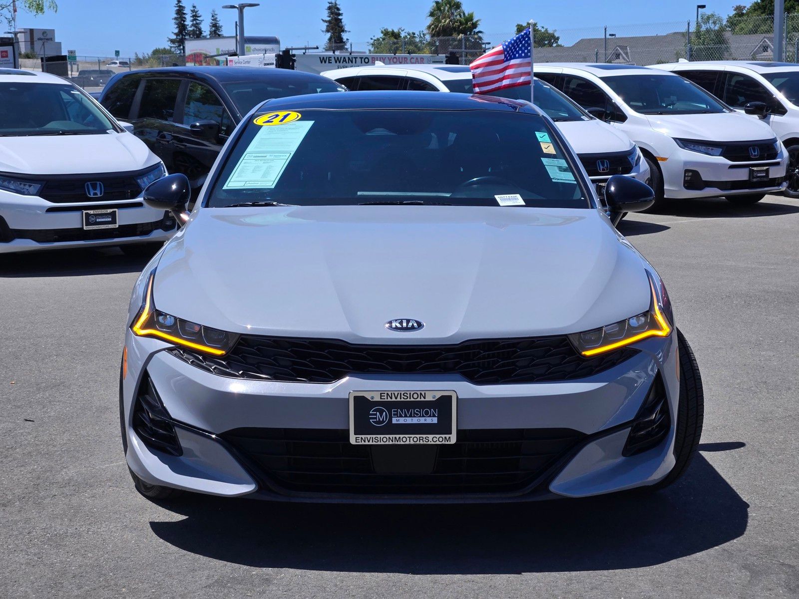 Used 2021 Kia K5 GT-Line with VIN 5XXG64J24MG077432 for sale in Milpitas, CA
