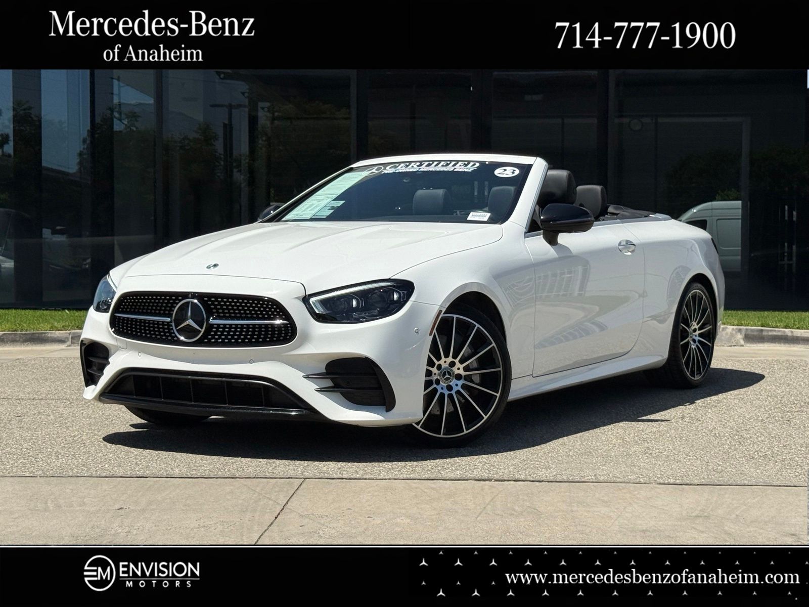 Polar White 2023 Mercedes-Benz E-Class Convertible Rear-Wheel Drive 9-Speed Automatic