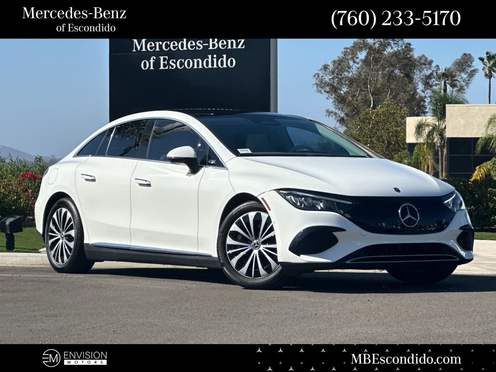 Polar White 2023 Mercedes-Benz EQE Sedan Rear-Wheel Drive 1-Speed Automatic