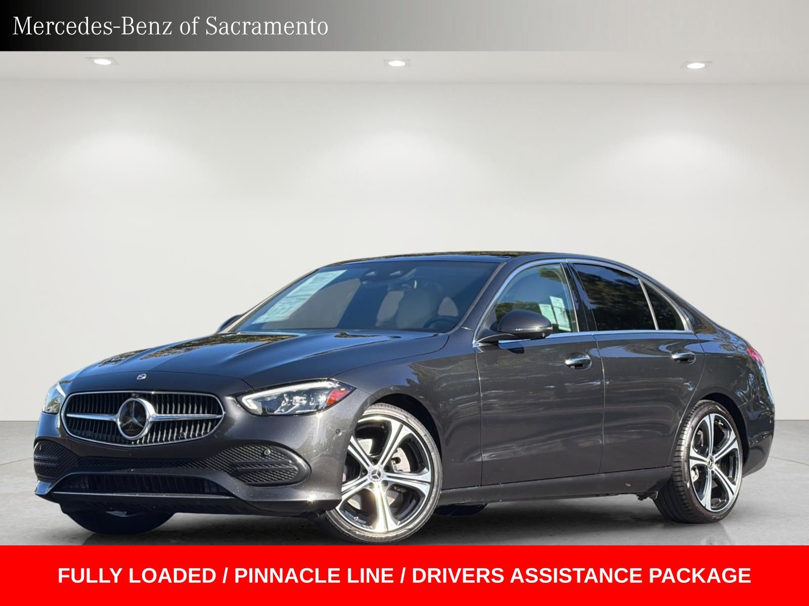 Graphite Gray Metallic 2023 Mercedes-Benz C-Class Sedan Rear-Wheel Drive 9-Speed Automatic