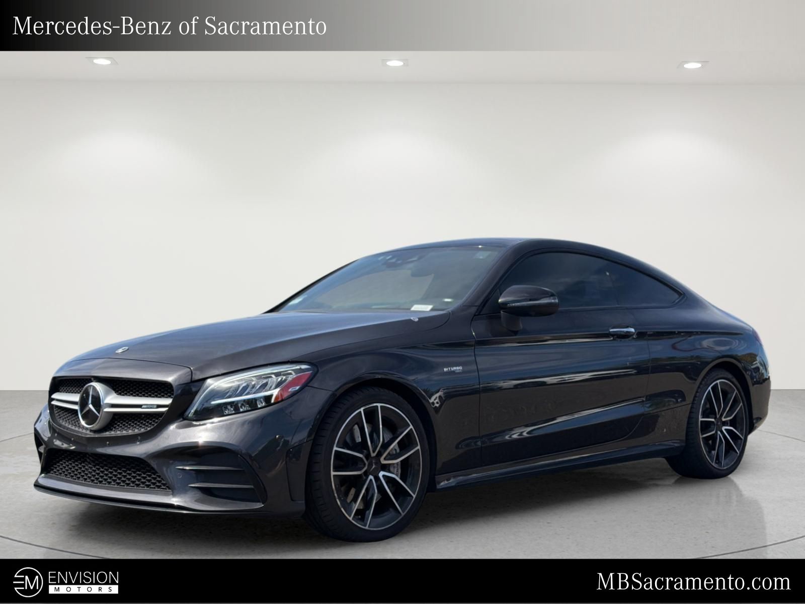 Graphite Gray Metallic 2022 Mercedes-Benz C-Class Coupe All-Wheel Drive 9-Speed Automatic
