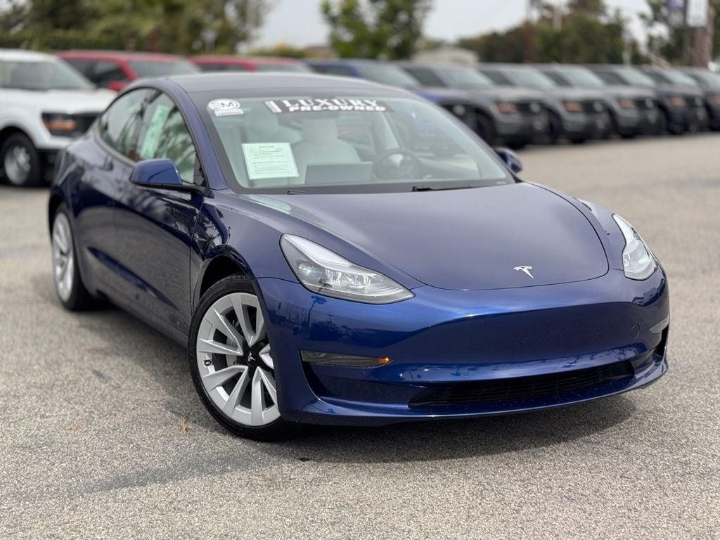 Used 2021 Tesla Model 3 Base with VIN 5YJ3E1EAXMF875020 for sale in Oxnard, CA
