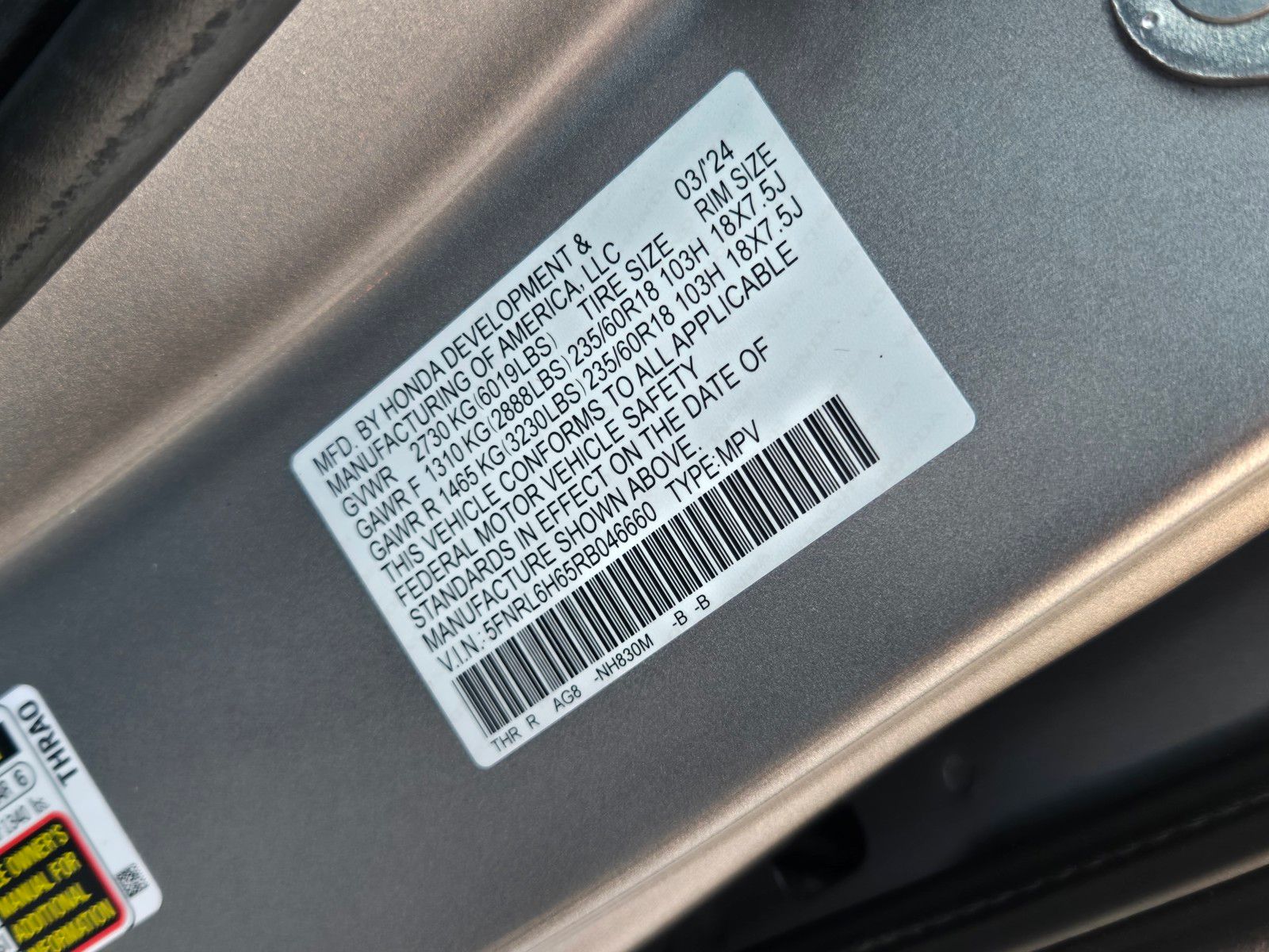 2024 Honda Odyssey EX-L - Photo 32