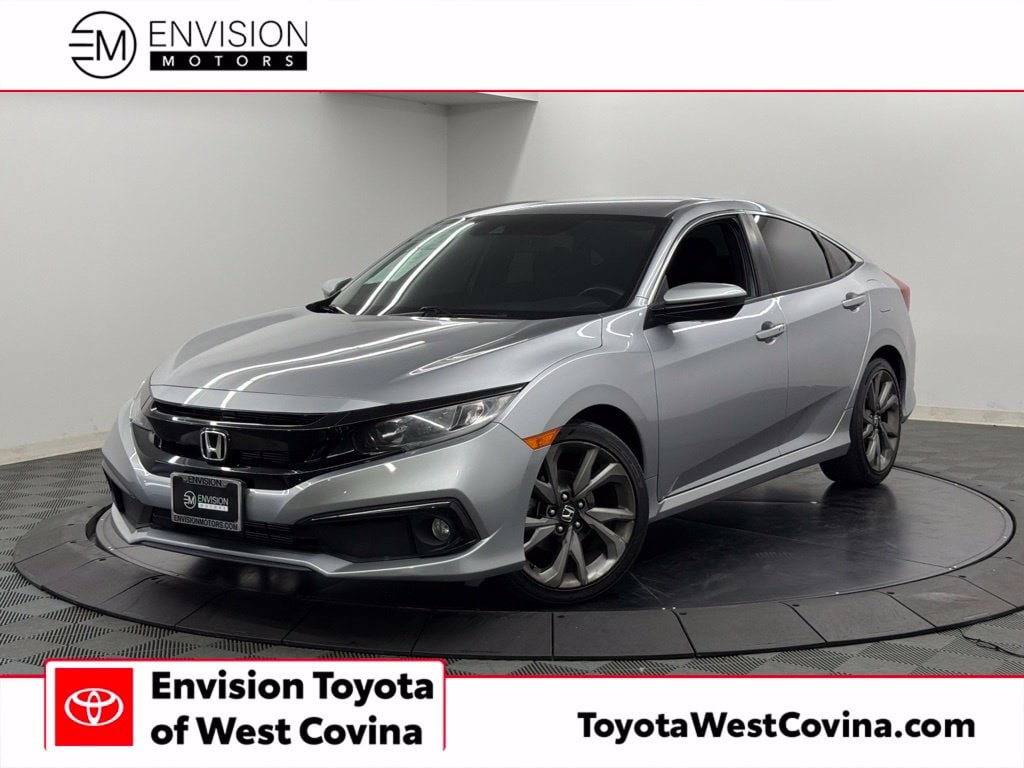 Gray (Modern Steel Metallic) 2019 Honda Civic Sedan Front-Wheel Drive Continuously Variable Transmission