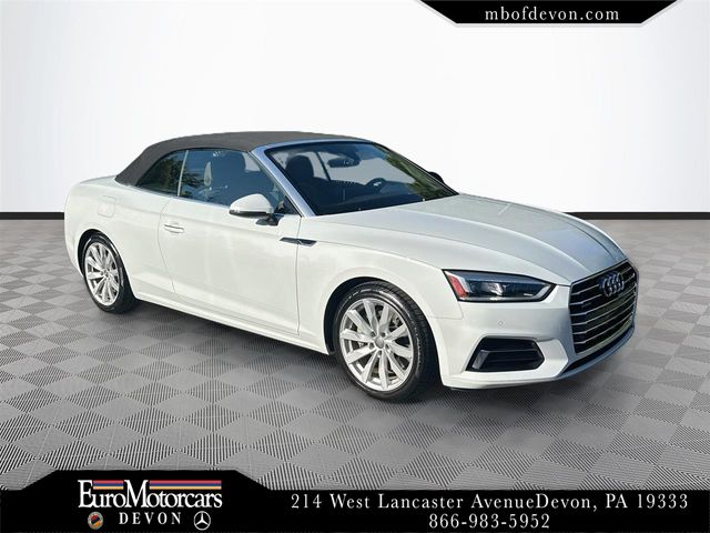 Glacier White Metallic 2018 Audi A5 Convertible All-Wheel Drive 7-Speed Automatic