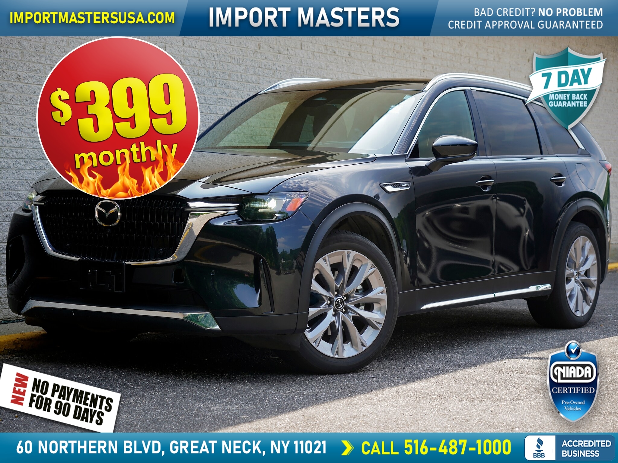 Black 2025 Mazda CX-90 SUV / Crossover All-Wheel Drive 8-Speed Automatic