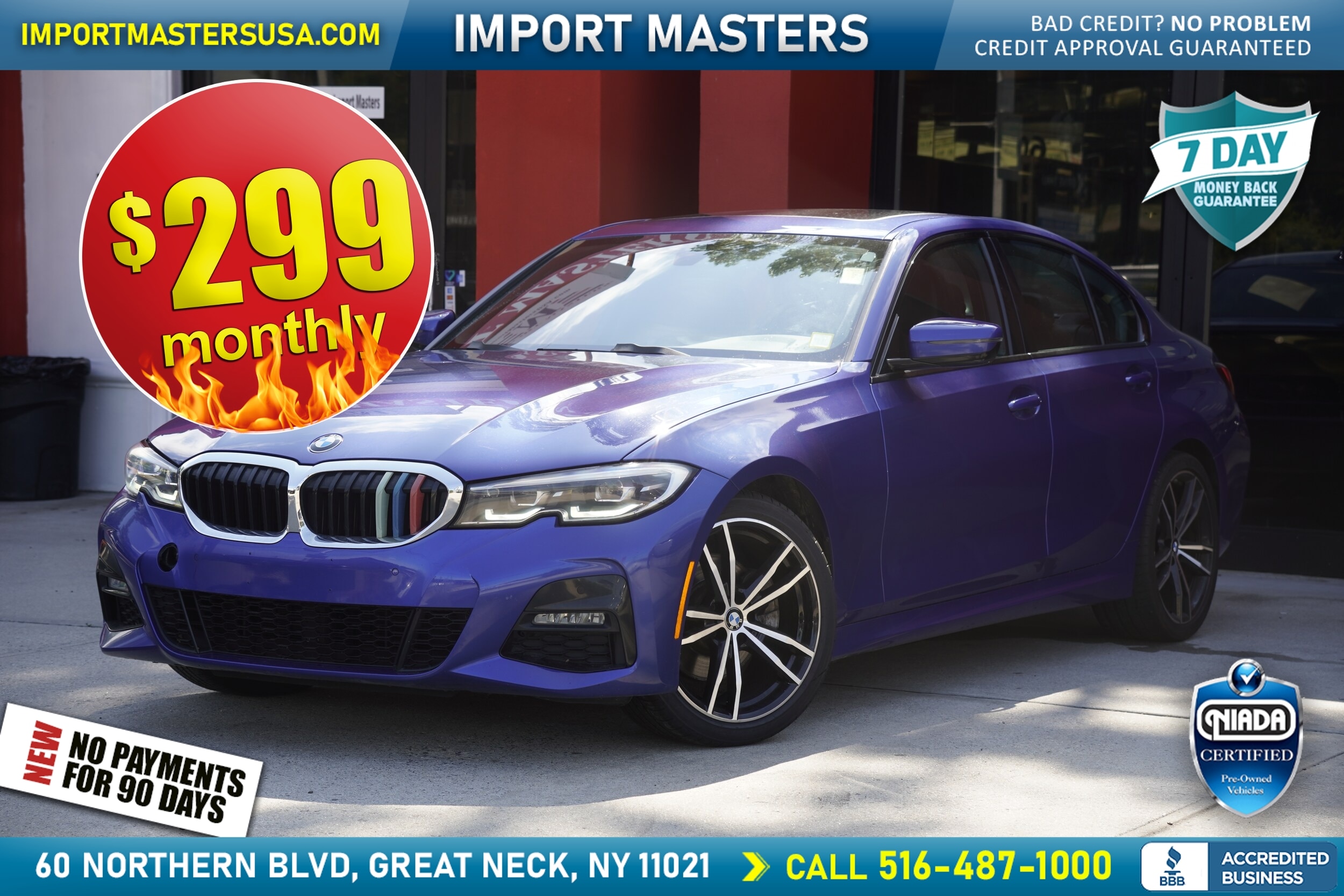 Blue 2022 BMW 3 Series Sedan All-Wheel Drive 8-Speed Automatic