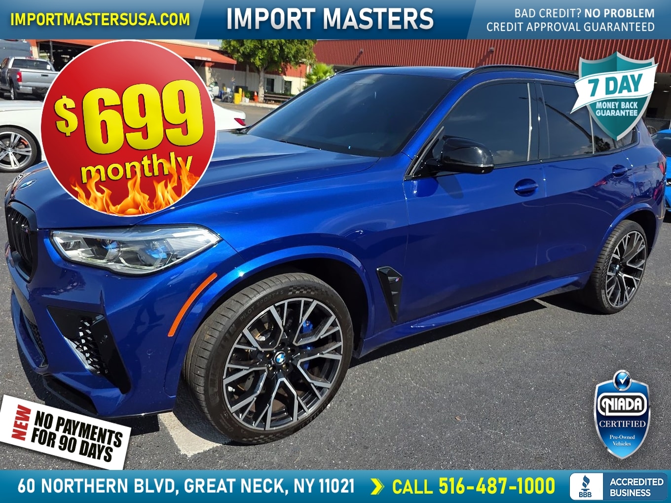Blue 2021 BMW X5 M SUV / Crossover All-Wheel Drive 8-Speed Automatic