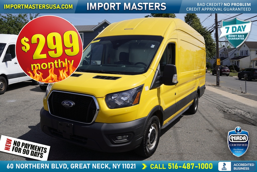 Used 2021 Ford Transit-250 Cargo Base Van High Roof Ext. Van