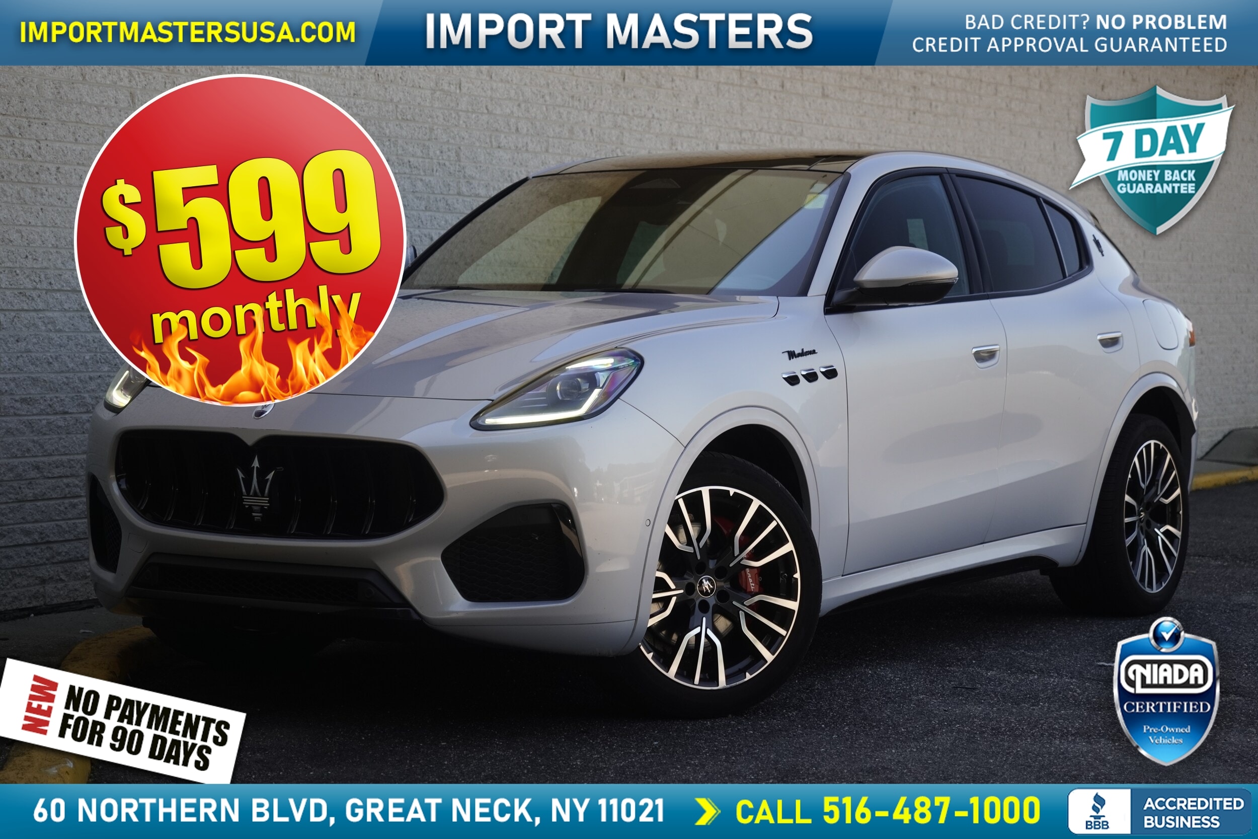 Silver 2023 Maserati Grecale SUV / Crossover All-Wheel Drive 8-Speed Automatic