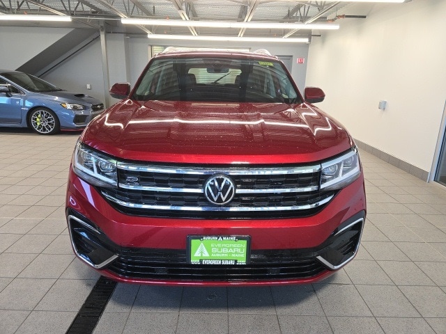 Used 2021 Volkswagen Atlas SEL R-Line with VIN 1V2SR2CA7MC547719 for sale in Auburn, ME