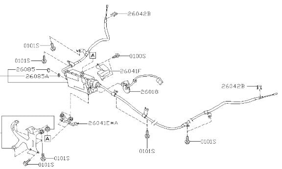 Subaru Electronic Parking Brake Actuator recall diagram