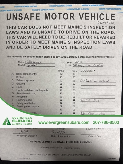 2012 Volkswagen Beetle 2.0's photo