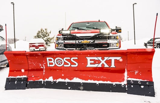 BOSS EXT snow plow installed in Auburn Maine by Auto City of Maine