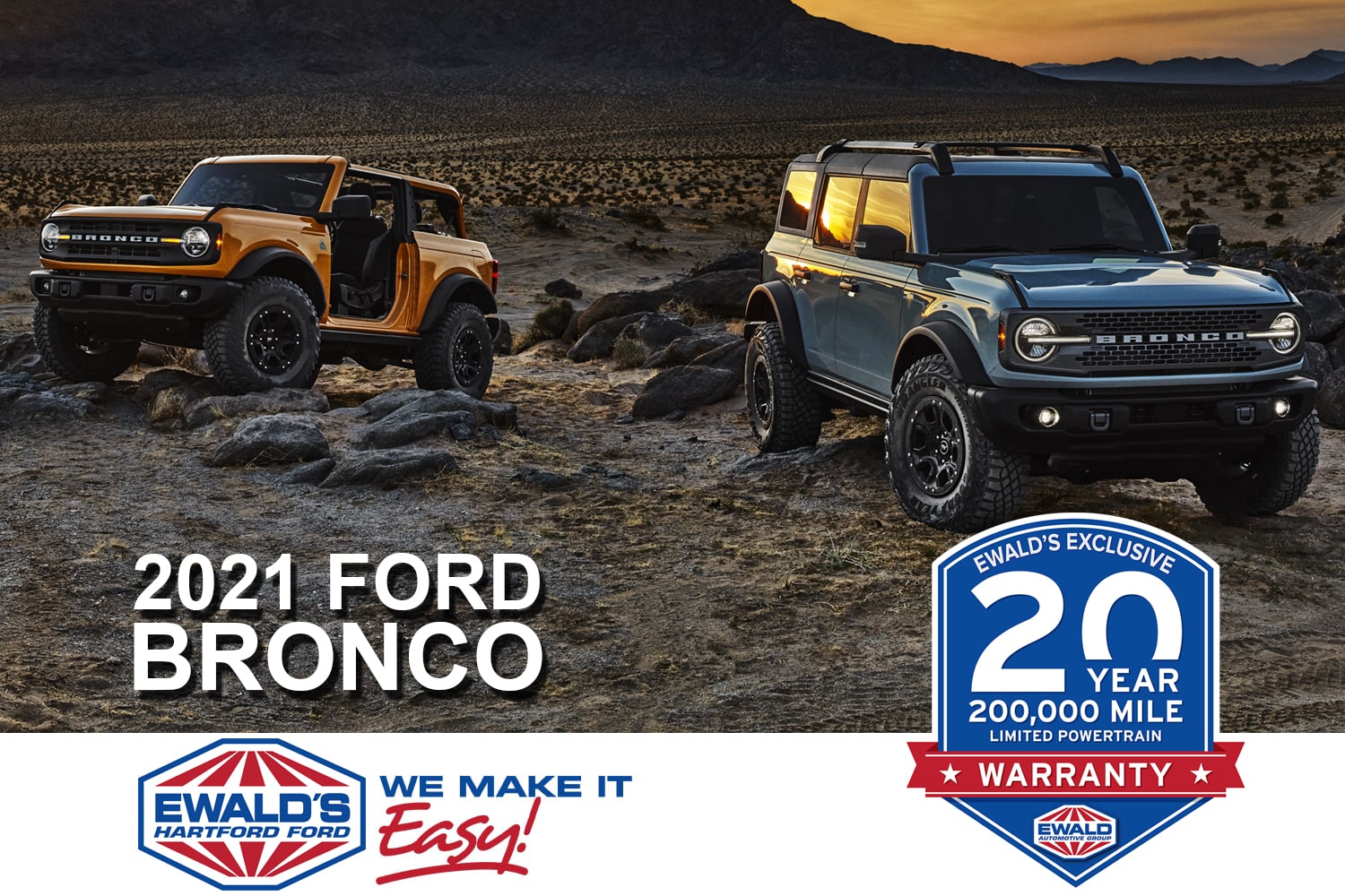 2021 Bronco at Ewald's Hartford Ford