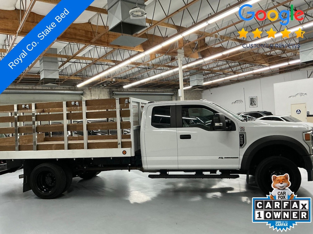 Used 2022 Ford F-550 Chassis XL Stake Bed Dual Rear Wheel Truck Super Cab