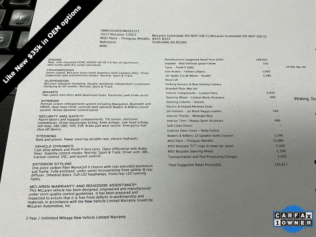 Used 2017 McLaren 570GT  Coupe