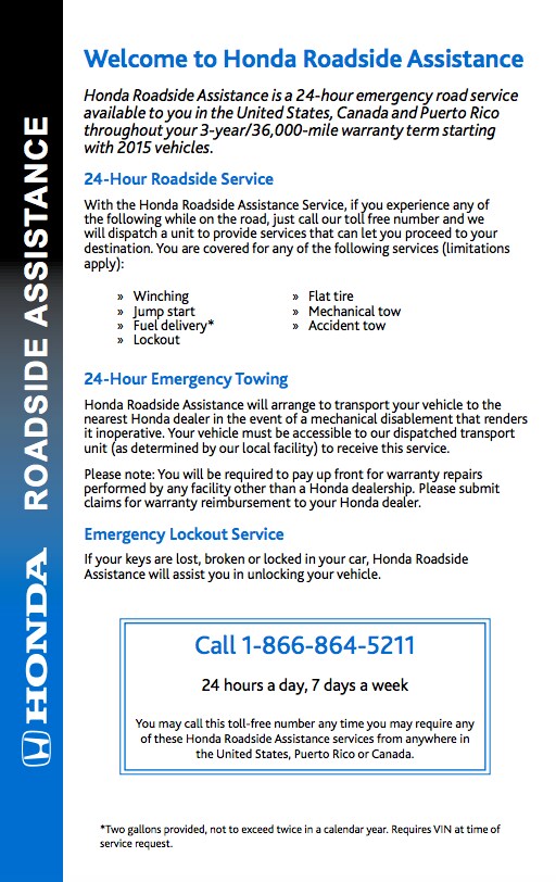 Honda Roadside Assistance Liberty Hartford Ct Monday