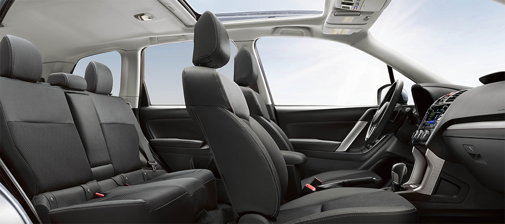 Subaru Forester Black Cloth Interior w/ Sport Bolsters