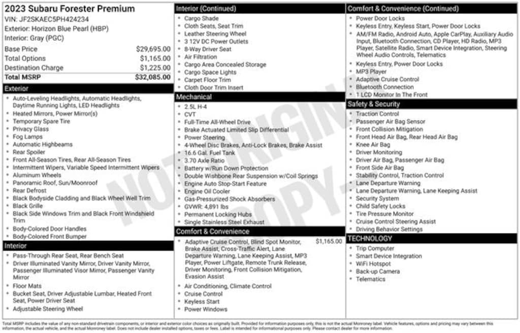 Used 2023 Subaru Forester Premium SUV