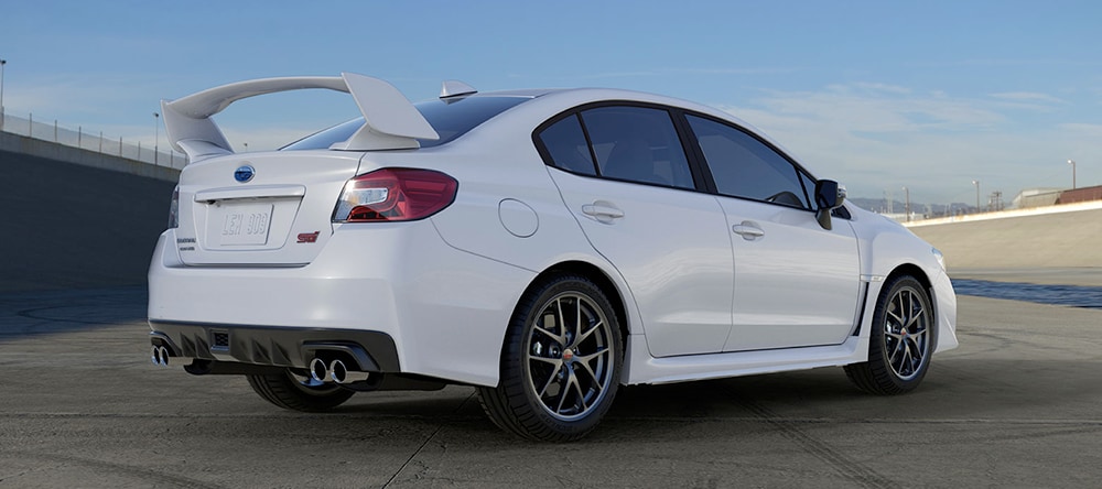 Subaru WRX STI with Crystal White Pearl Exterior