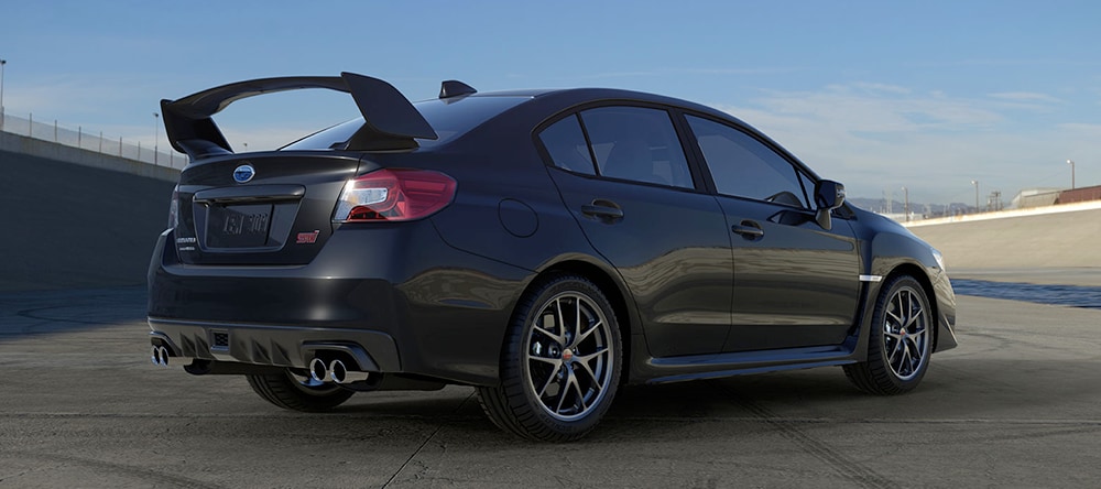 Subaru WRX STI with Crystal Black Silica Exterior