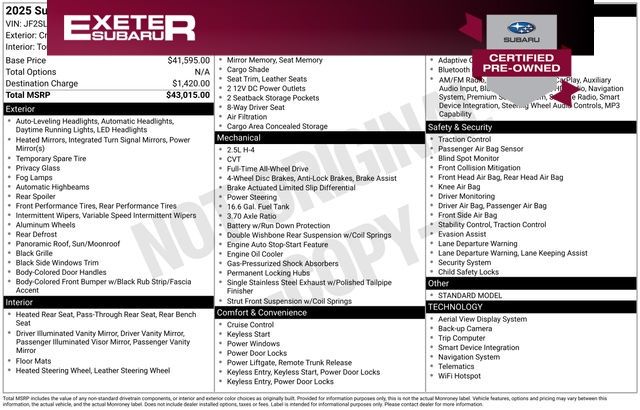 2025 Subaru Forester Touring's photo