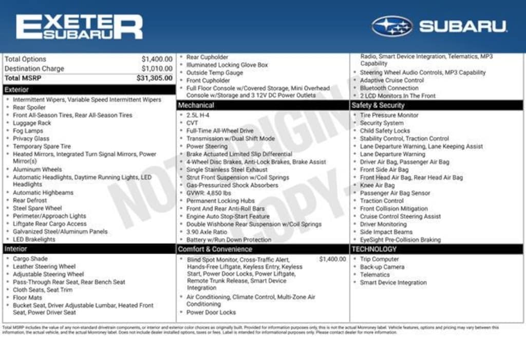 Used 2020 Subaru Outback Premium SUV