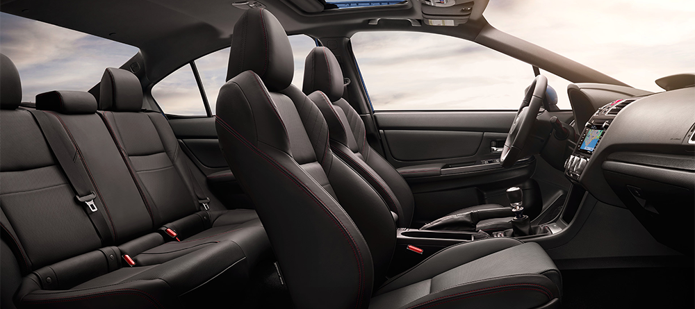 Subaru WRX Carbon Black Leather Interior