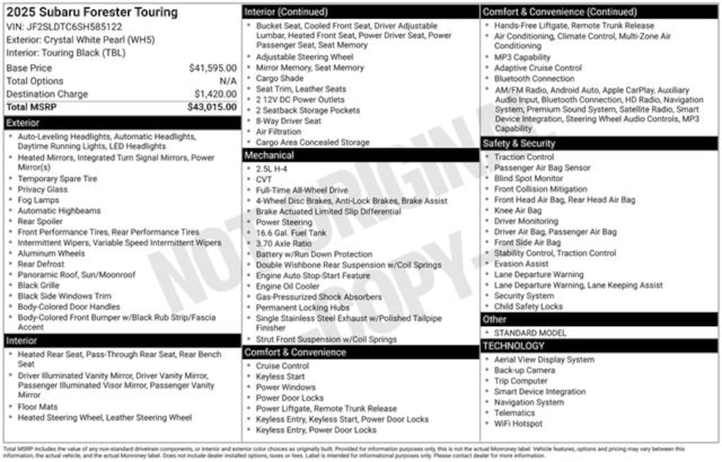 Used 2025 Subaru Forester Touring SUV