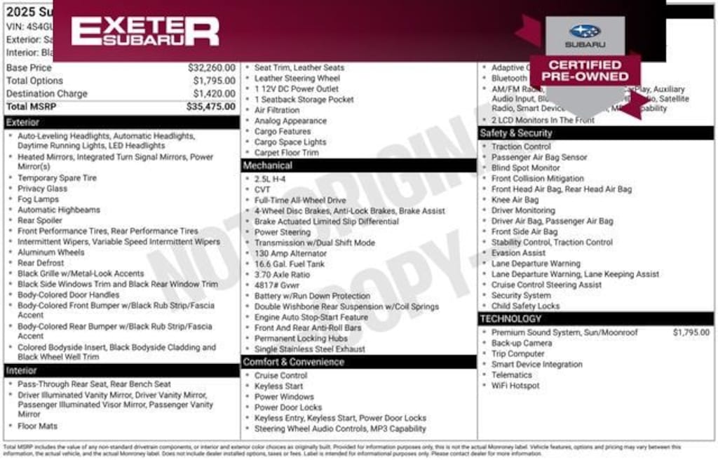 Certified 2025 Subaru Crosstrek Limited SUV