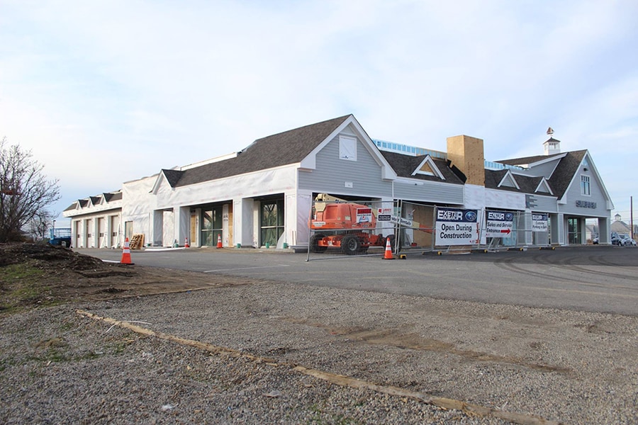 Exeter Subaru Expansion Building New Subaru dealership in