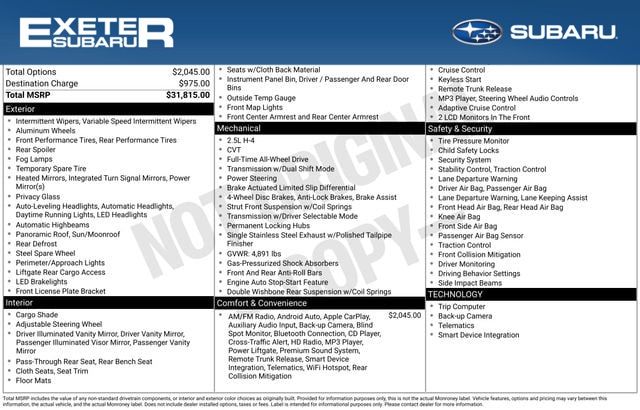 2019 Subaru Forester Sport