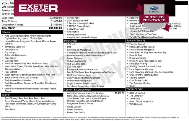2025 Subaru Outback Premium's photo