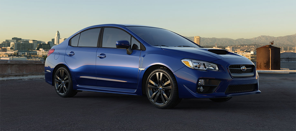 Subaru WRX with WR Blue Pearl Exterior