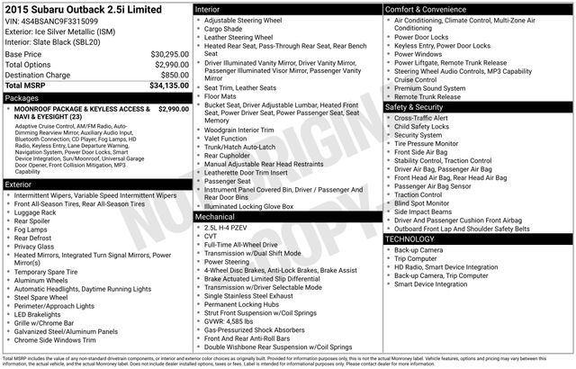 2015 Subaru Outback Limited's photo