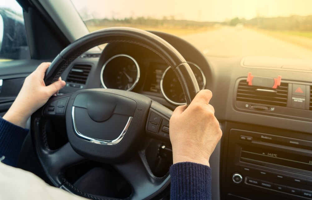driving a car