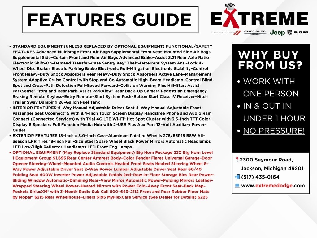 New 2025 Ram 1500 BIG HORN CREW CAB 4X4 5'7 BOX Pickup