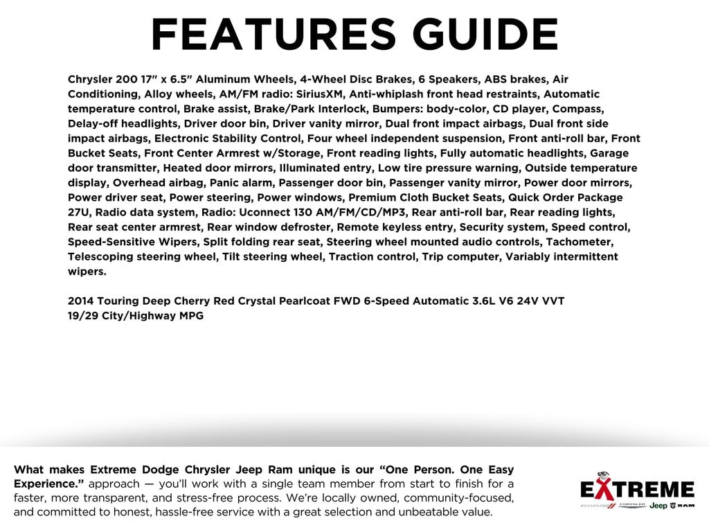 Used 2014 Chrysler 200 Touring with VIN 1C3CCBBG3EN115118 for sale in Jackson, MI