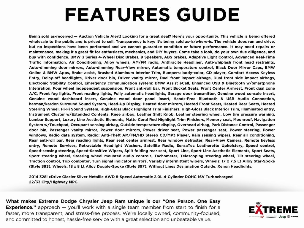 Used 2014 BMW 3 Series 328i with VIN WBA3B3C52EF545246 for sale in Jackson, MI