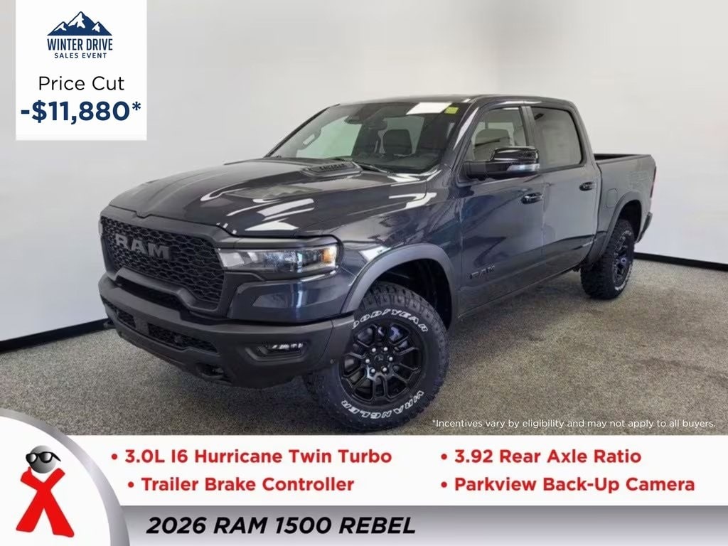 New 2026 Ram 1500 REBEL CREW CAB 4X4 5'7 BOX Pickup