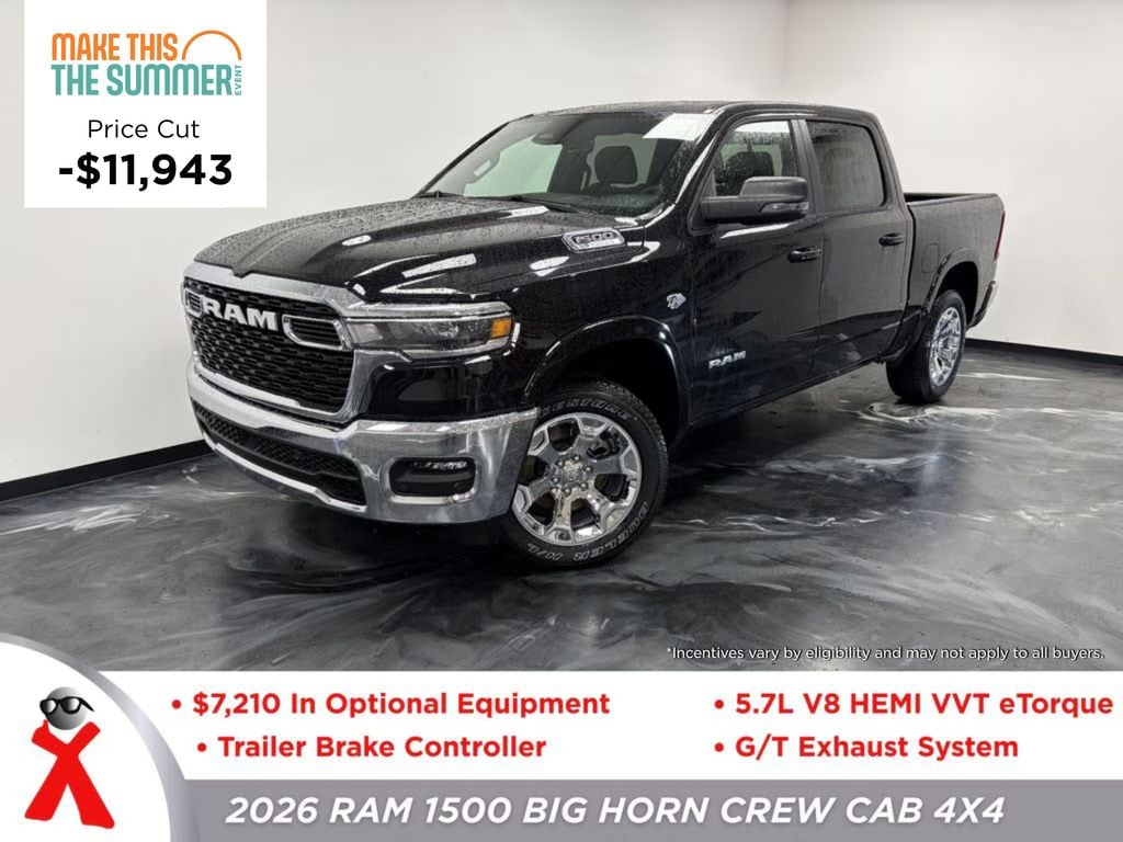 New 2026 Ram 1500 BIG HORN CREW CAB 4X4 5'7 BOX Pickup