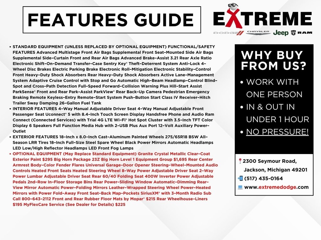 New 2025 Ram 1500 BIG HORN CREW CAB 4X4 5'7 BOX Pickup