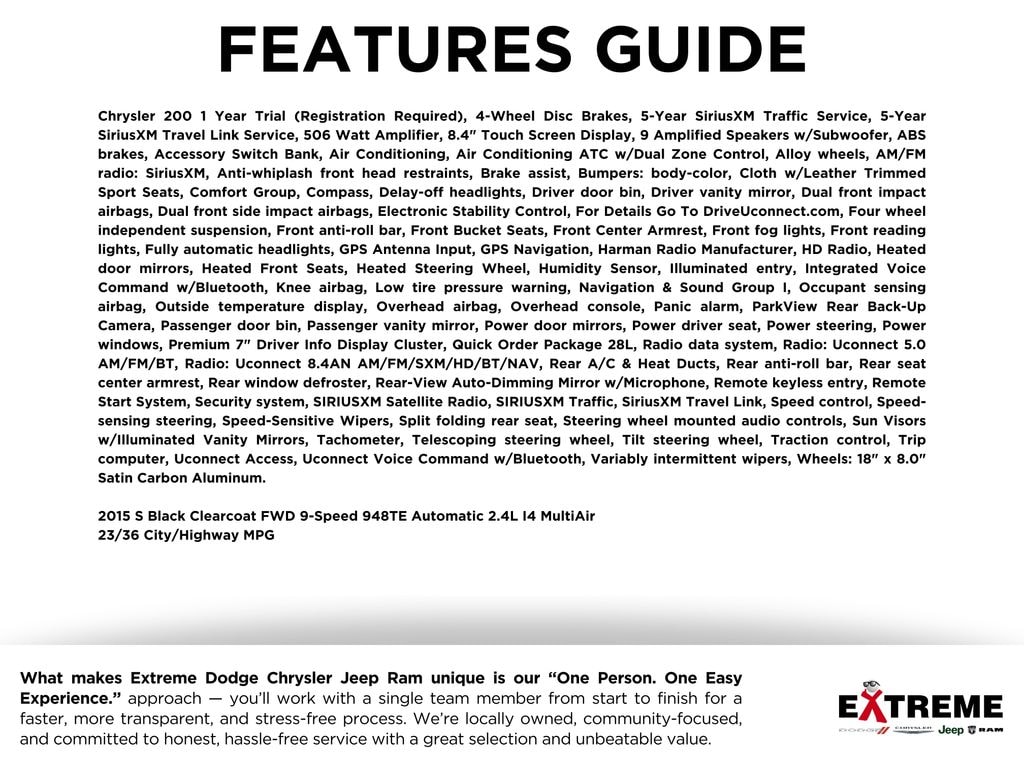 Used 2015 Chrysler 200 S Sedan