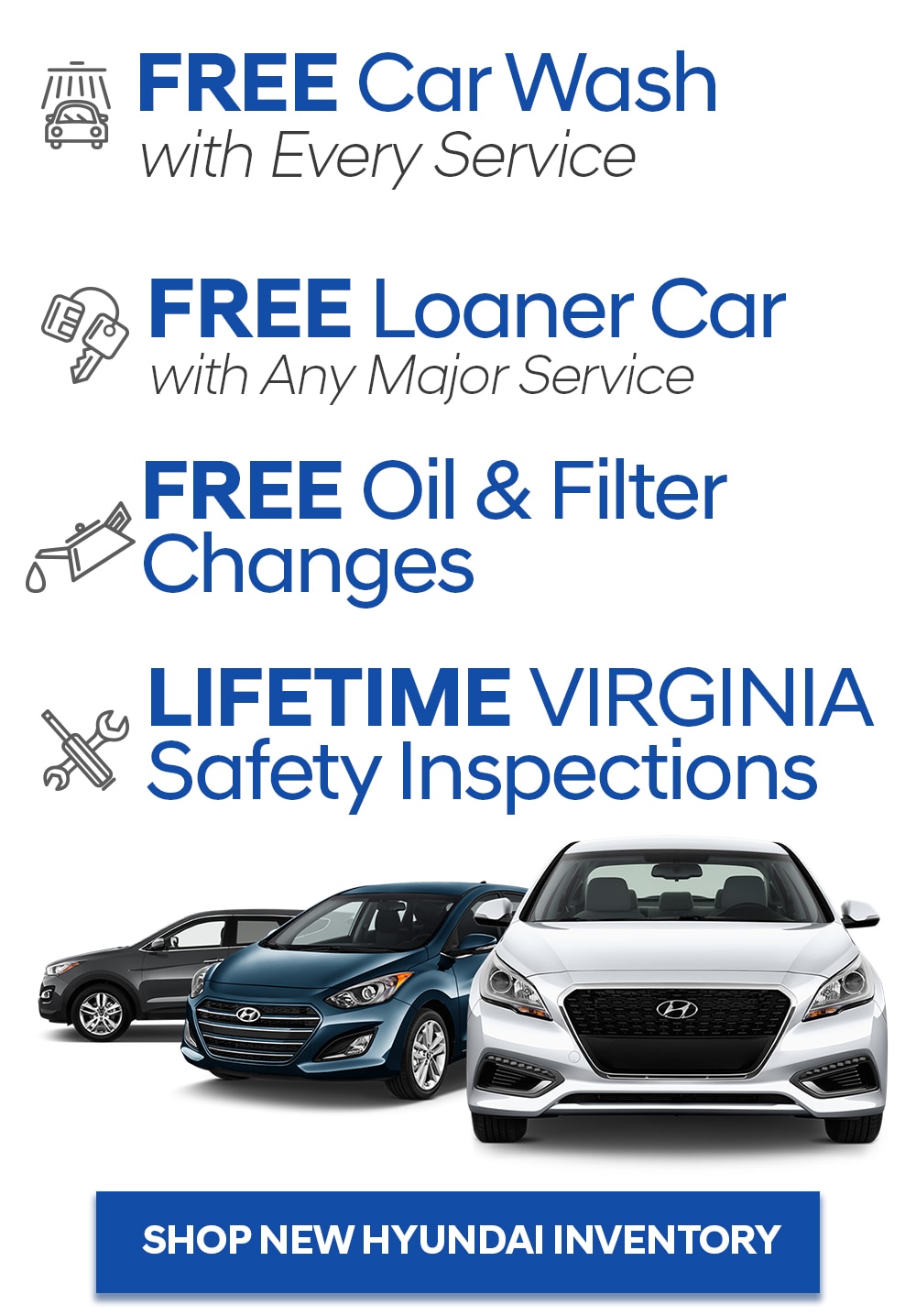 Fairfax Hyundai New Dealership In Va 22030 Lifetime Virginia State Inspections Oil And Filter Changes Car Washes With Every Major Service Loaner Cars