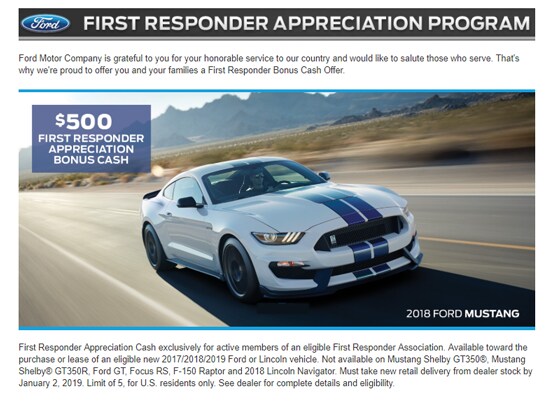 Ford First Responder >> Ford Military First Responder Discount Programs Ford Lincoln Ford First Responder >> Ford Military First Responder Discount Programs Ford Lincoln