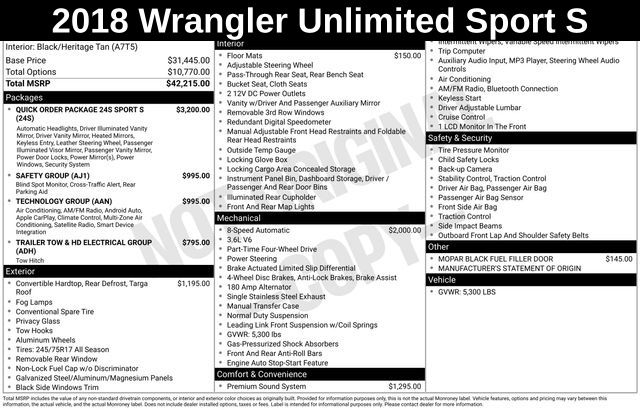 2018 Jeep All-New Wrangler Unlimited