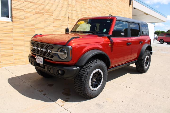 Used 2023 Ford Bronco 4-Door Badlands with VIN 1FMEE5DPXPLB77252 for sale in Fairmont, Minnesota