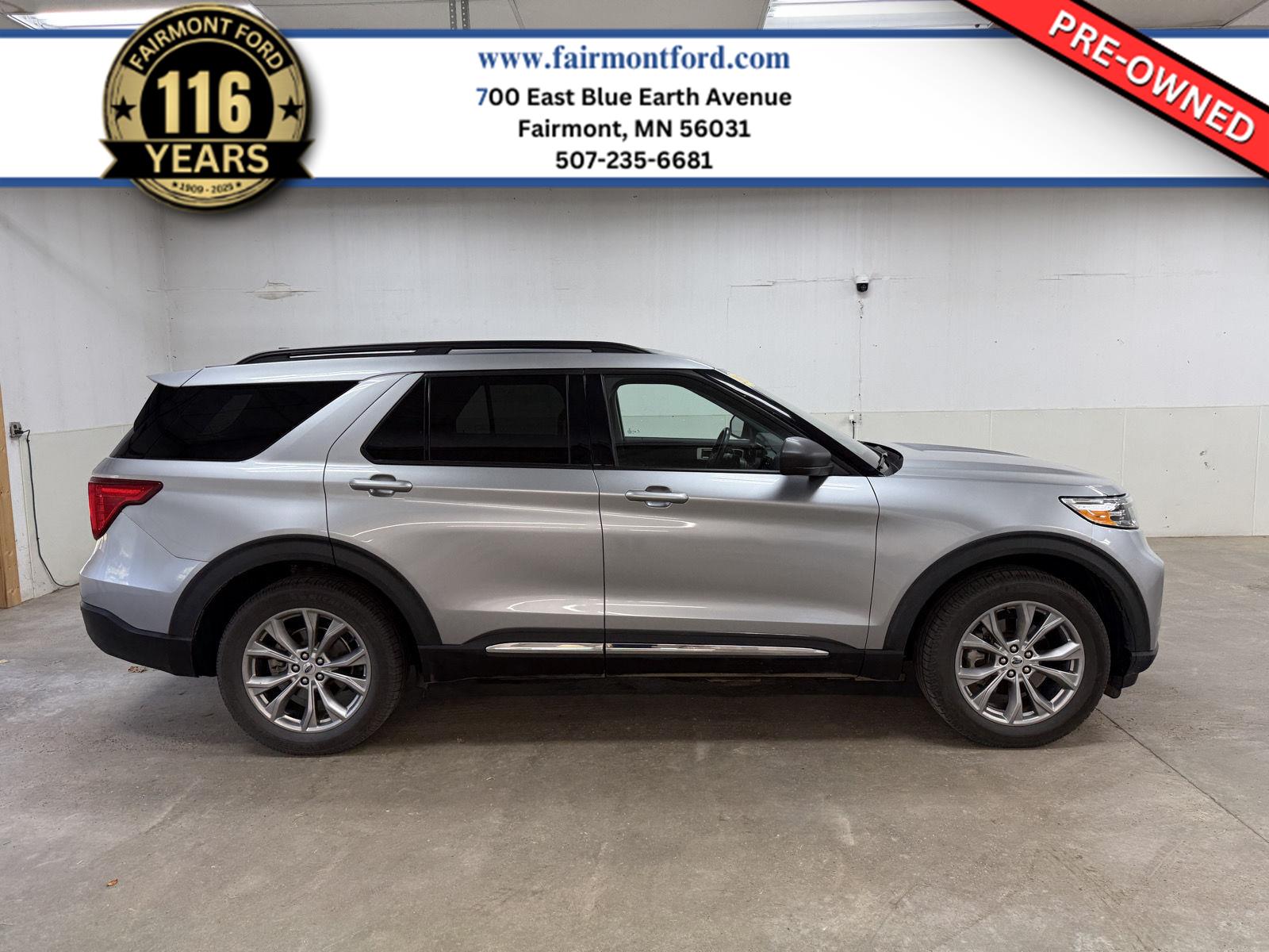 Used 2021 Ford Explorer XLT with VIN 1FMSK8DH0MGB32637 for sale in Fairmont, Minnesota